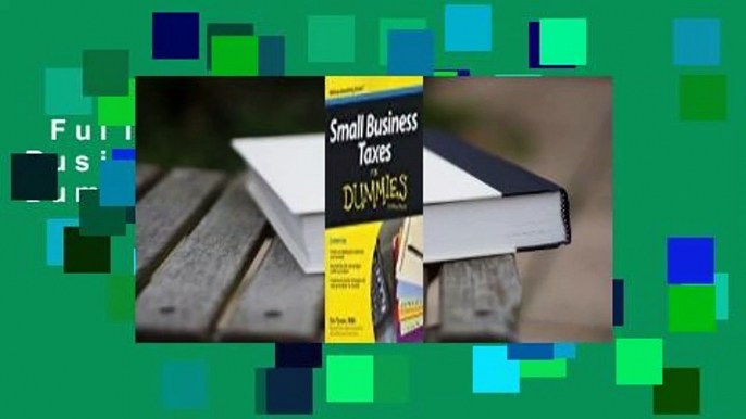 Full version  Small Business Taxes for Dummies  Review