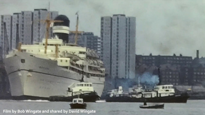 Cine film of the Nevasa arriving in and leaving Sunderland in 1974