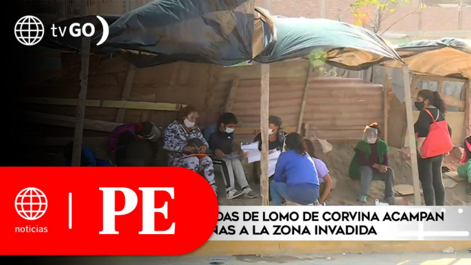 Familias desalojadas de Lomo de Corvina duermen en calles aledañas | Primera Edición