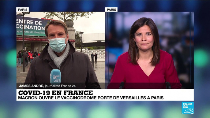 Covid-19 en France : ouverture d'un grand centre de vaccination à la Porte de Versailles à Paris