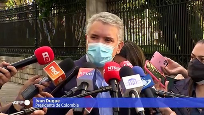 Duque exige cese de bloqueos en el marco de las protestas masivas en Colombia