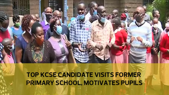 Top KCSE candidate visits former primary school motivates pupils