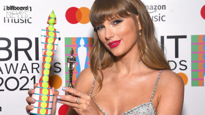 Here's Why Taylor Swift's 2021 Brit Awards Look May Be a Hint at Her Next Album | Billboard News