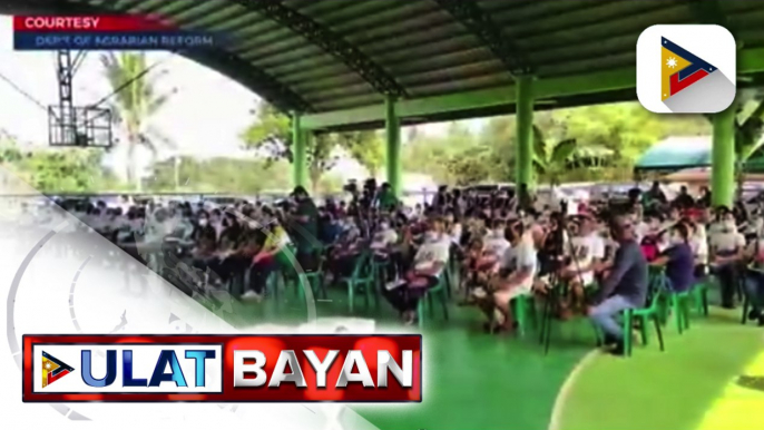 GOVERNMENT AT WORK: 222 benepisyaryo ng Department of Agrarian Reform sa Laguna, natanggap na ang titulo ng kanilang lupa;   Proyektong access road ng DSWD sa Eastern Samar, binuksan na;   Coconut farmers sa Tanay, Rizal, nakatanggap ng cash and food subs