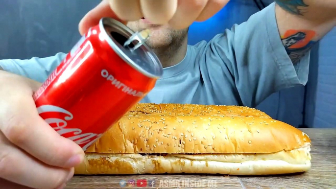 ASMR STREET FOOD | LONG SANDWICH | BIG BITES | EATING SOUNDS (NO TALKING) MUKBANG