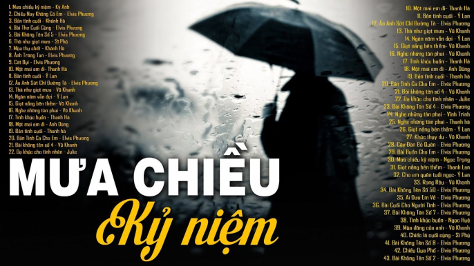 MƯA CHIỀU KỶ NIỆM, CHIỀU NAY KHÔNG CÓ EM - Dòng Nhạc Tình Ca Xưa Bất Hủ Cho Người Nhiều Tâm Tư