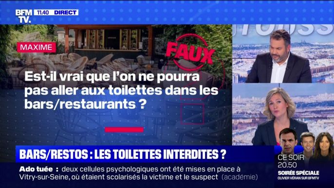 Les toilettes des bars et restaurants seront-elles interdites ? - BFMTV répond à vos questions