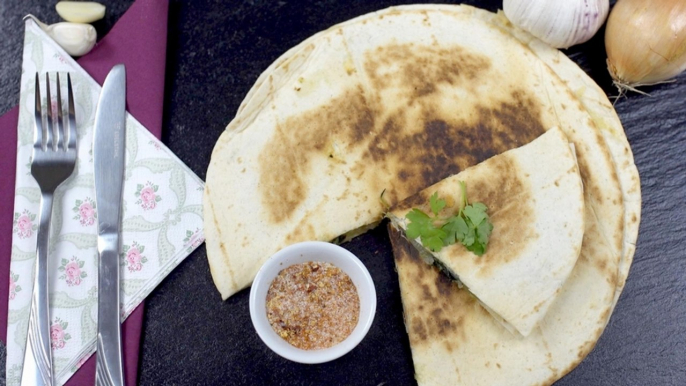 Lecker: Rezept für schnelle Spinat-Quesadilla!