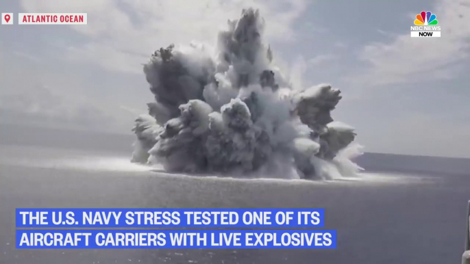 Must See : Massive Underwater Explosions From US Navy Aircraft Carrier Test