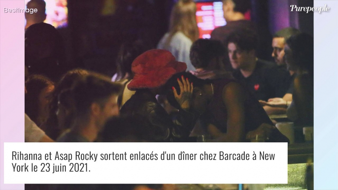 Rihanna sexy en bob rose XXL : A$AP Rocky lui prête sa veste pour une sortie en amoureux