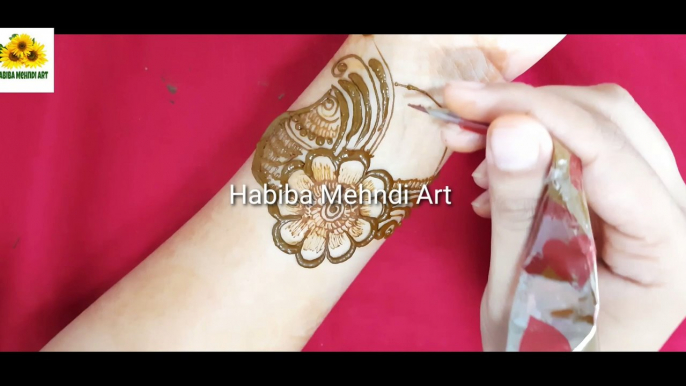 अरबी बेल्ट मेहंदी डिजाइन - easy simple front hand mehndi design - mehendi design - Habiba Mehndi Art