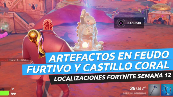 Dónde están los artefactos de Feudo Furtivo y Castillo Coral en Fortnite - localizaciones semana 12