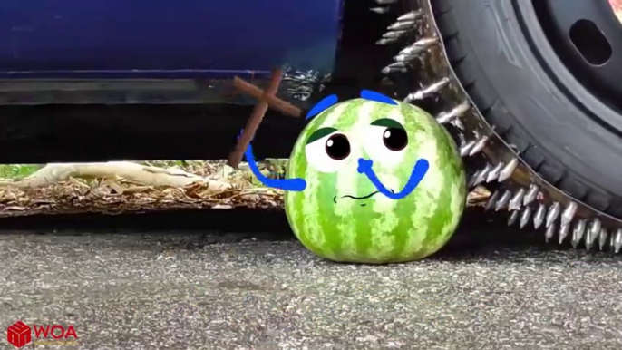 Crushing Crunchy  Soft Things by Car  Experiment Car Nail vs Watermelon