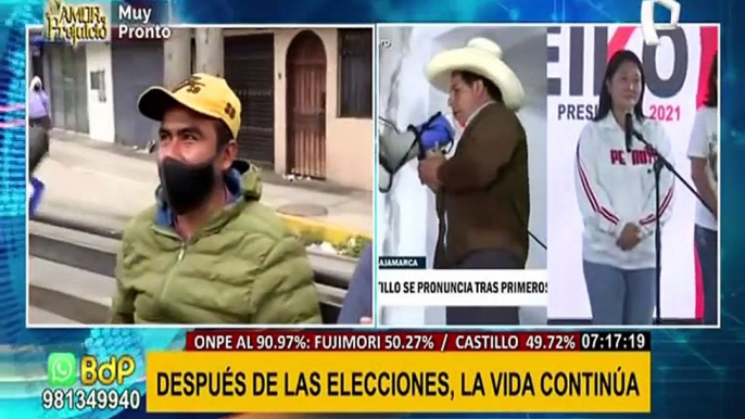 Plaza Norte: diversas opiniones tras primeros resultados oficiales de elecciones