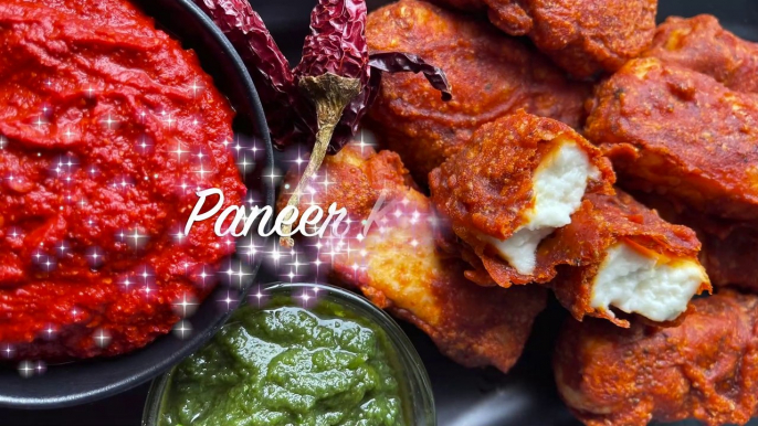 paneer koliwada | starter paneer snacks | tasty paneer fritters | crispy paneer fry