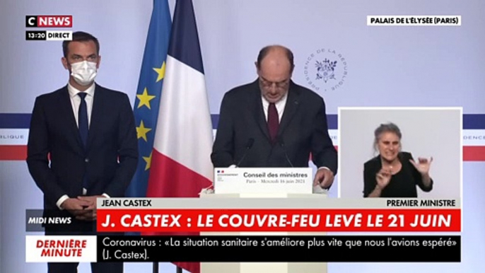 Coronavirus: Le Premier ministre Jean Castex annonce la levée du couvre-feu à 23h dès ce dimanche - Fin du masque obligatoire à l'extérieur dès demain, sauf dans certains cas