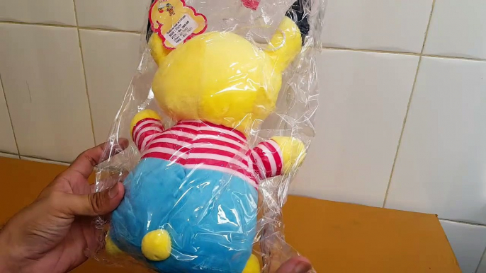 Unboxing and Review of cute pikachu teddy bear 25cm kids gift