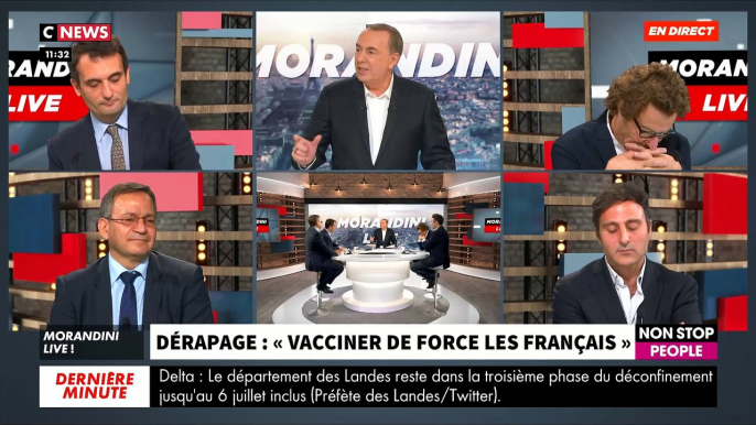 Florian Philippot demande le retrait de l'antenne du journaliste de BFM TV et RMC, Emmanuel Lechypre, qui veut envoyer les policiers chercher ceux qui refusent le vaccin et les vacciner de force