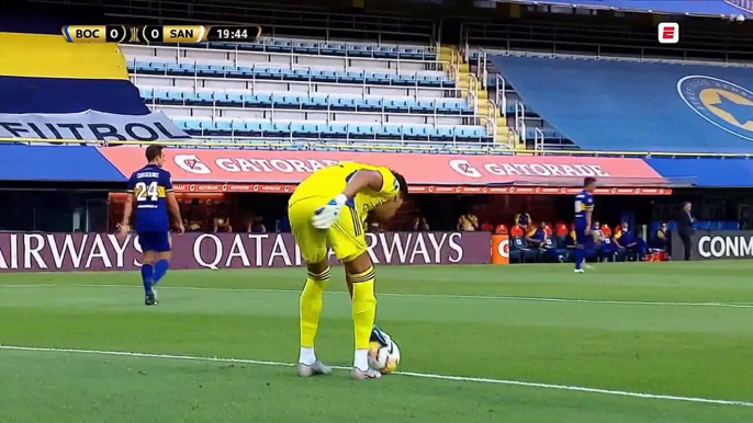 Copa Libertadores 2021:  Boca Juniors 0 - 0 Santos de Brasil (Primer Tiempo) Por ESPN2