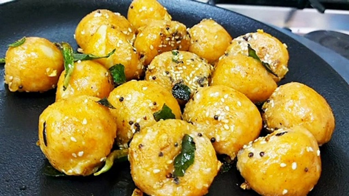 ചോറും ഉരുളകിഴങ്ങും മാത്രം മതി/Easy Evening Snack Recipe With 2 Ingredients/ Steamed Rice Ball Recipe