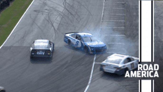 Alex Bowman tags Kyle Larson, spins teammate at Road America