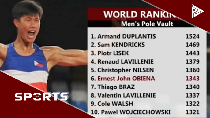 Obiena, pang-anim na sa World rankings