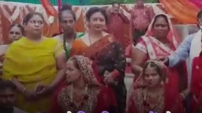 BJP MP Sadhvi Pragya Thakur Married Two Poor Girls At Her Home, Enjoys The Wedding Ceremony With Family