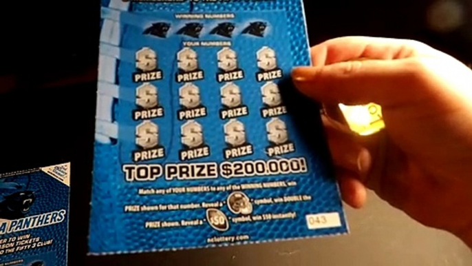 $5 North Carolina Scratch-Off Lottery Tickets.  Big Winner!! **Double-Up**
