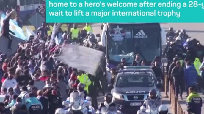 Messi and co. return home as Argentine heroes