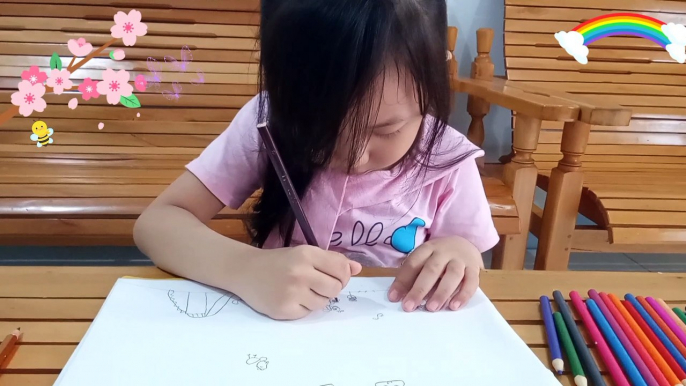 Part 2 mewarnai taman ala anak anak | learn colouring