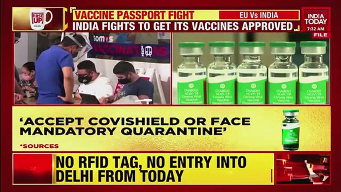 Accept Covishield and Covaxin Or Face 'Mandatory Quarantine' : India to EU  World news #bbcLondon #bbcIran #bbc #zeenews #aajtak #indiatoday #NewsNationTV #english #explorepage #englishnews #hindinews #explorepage #ExploreTheWorld #worldnews #WTC21final #