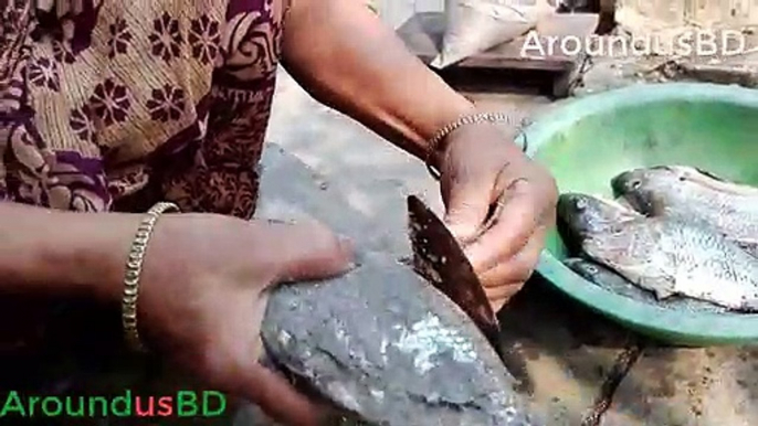 Amazing Tilapia Fish Cutting Skills Village Grandma Amazing Live Fish Cutting Skills