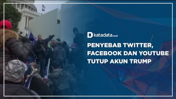 Penyebab Twitter, Facebook, dan Youtube Tutup Akun Trump | Katadata Indonesia