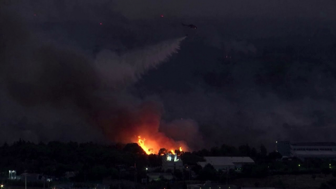 Athens wakes as wildfires burn through the night