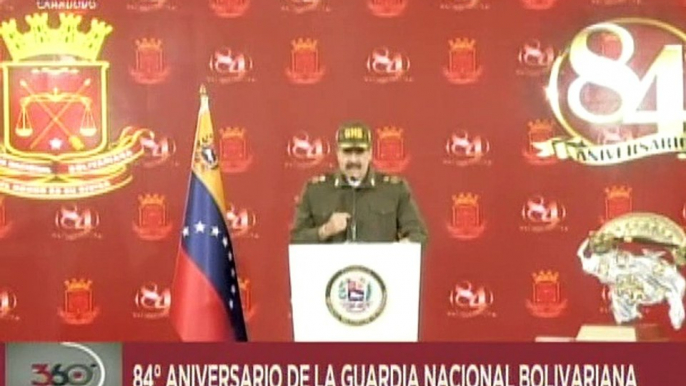 Jefe de Estado envió salutación a la Guardia Nacional Bolivariana en su 84° Aniversario