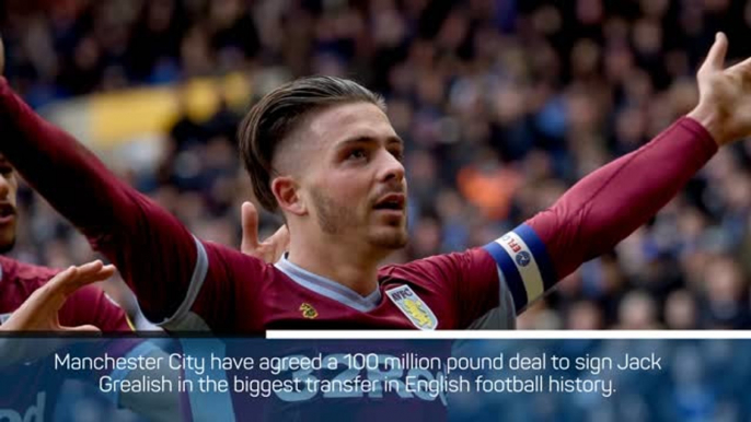 Breaking News - Man City break English record to sign Grealish