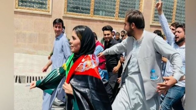 Women of Afghanistan will not keep silent: Afghan activist Crystal Bayat, who led a protest march against Taliban