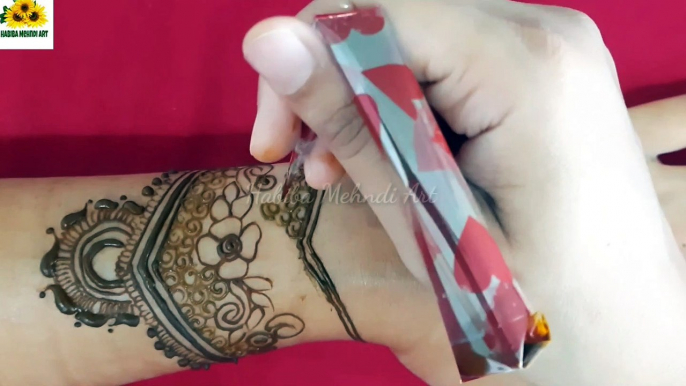 mandala mehndi design / flower henna mehndi design / front hand arebic mehndi / mehndi for beginners / मंडला  मेहंदी आसान design -uniqe heavy mandala henna mehndi design for beginnershabiba mehndi art