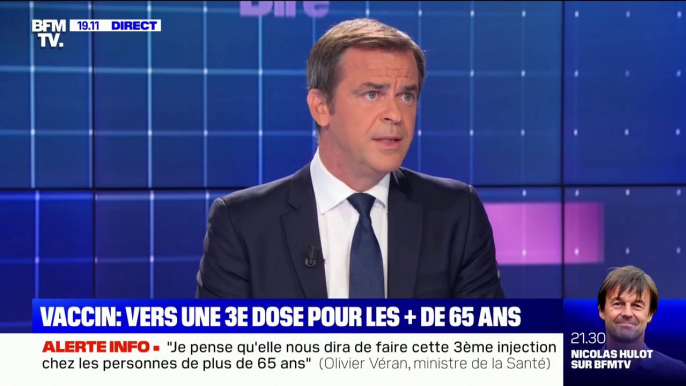 Olivier Véran sur le Covid-19: "Plus de 80% des Français qui peuvent se faire vacciner ont reçu au moins une injection"