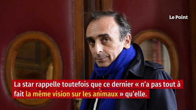 2022 : Brigitte Bardot tresse des lauriers à Éric Zemmour