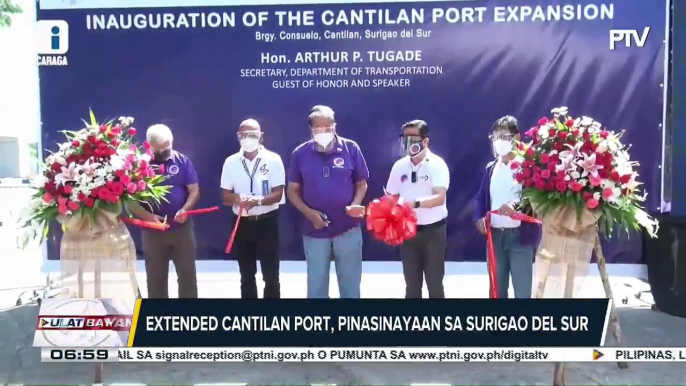 GOV’T AT WORK: Extended Cantilan Port, pinasinayaan sa Surigao del Sur; Malasakit hall sa Bancasi airport, Butuan, binuksan na; DENR, nagtayo ng air quality monitoring network center sa Central Luzon; QC LGU, nagbigay ng tulong pangkabuhayan sa solo paren