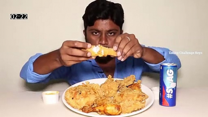 KFC FULL BUCKET CHICKEN AND SMOKY RED CHICKEN _ EATING CHALLENGE _ EATING CHALLENGE BOYS