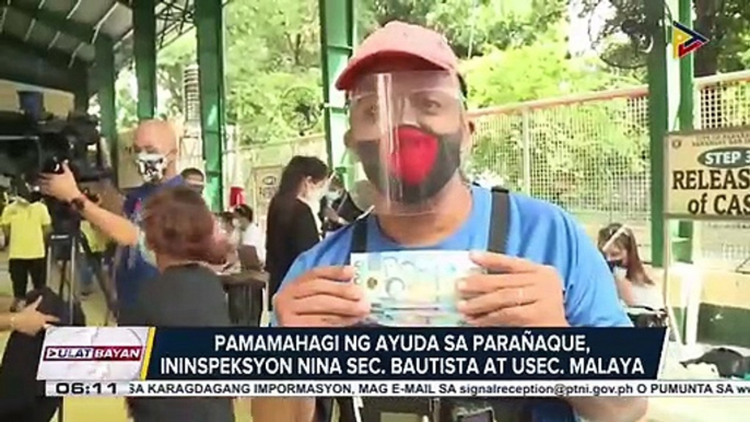 Unang araw ng pamamahagi ng ayuda sa NCR, naging maayos at organisado; PGen. Eleazar, nag-ikot para inspeksyunin ang pamamahagi ng ayuda