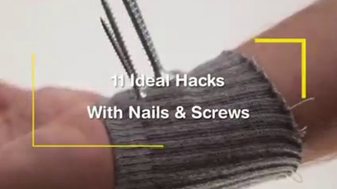 11 ideas hacks with nails and screws You Should try  Smart DIY  Ideas  DIY Nail Art Ideas and More