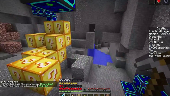 Minecraft UHC but the ores are OP lucky blocks..