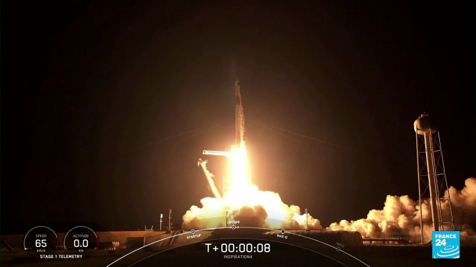 First all-civilian crew launched to orbit aboard SpaceX rocket ship