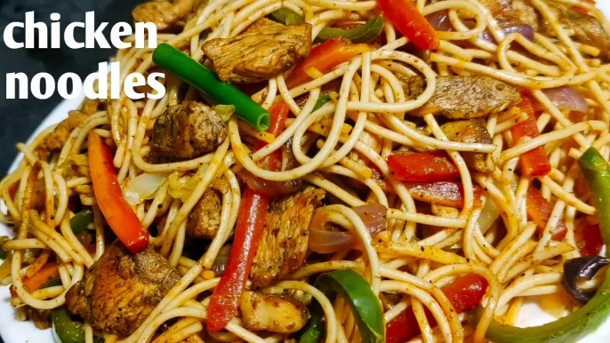 CHICKEN NOODLES __CHICKEN CHOW RECIPE__CHICKEN FRIED NOODLES __