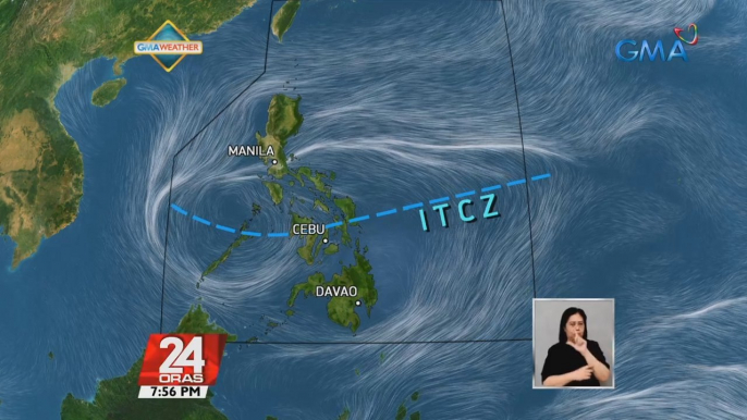 PAGASA: Magpapaulan ang ITCZ sa Southern Luzon, Visayas at Mindanao bukas | 24 Oras