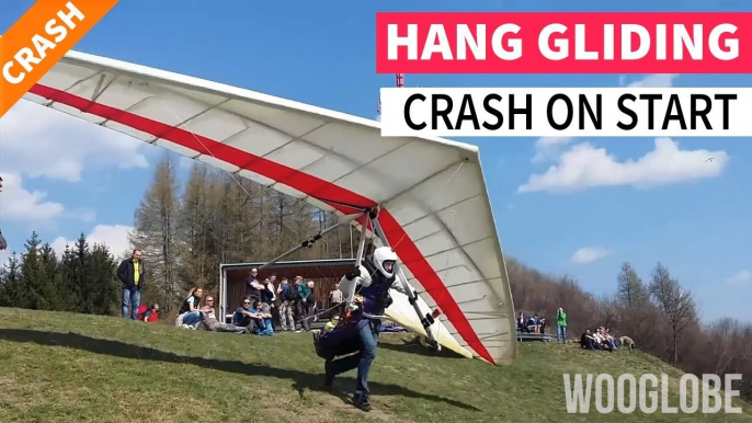 'Hang Gliding Crash at Stranik Hill - Take-Off Fails'