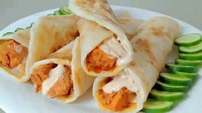 Chicken Tandoori Paratha Roll Recipe  Chicken Paratha Roll  Quick Recipe - Tasty Food With Maria